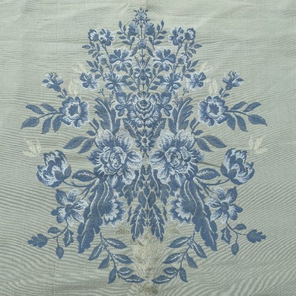 Mid-Century Modern White Lodge Italy Silk Jade Blue Scalamandre Silks Sample - Picture 6 of 16